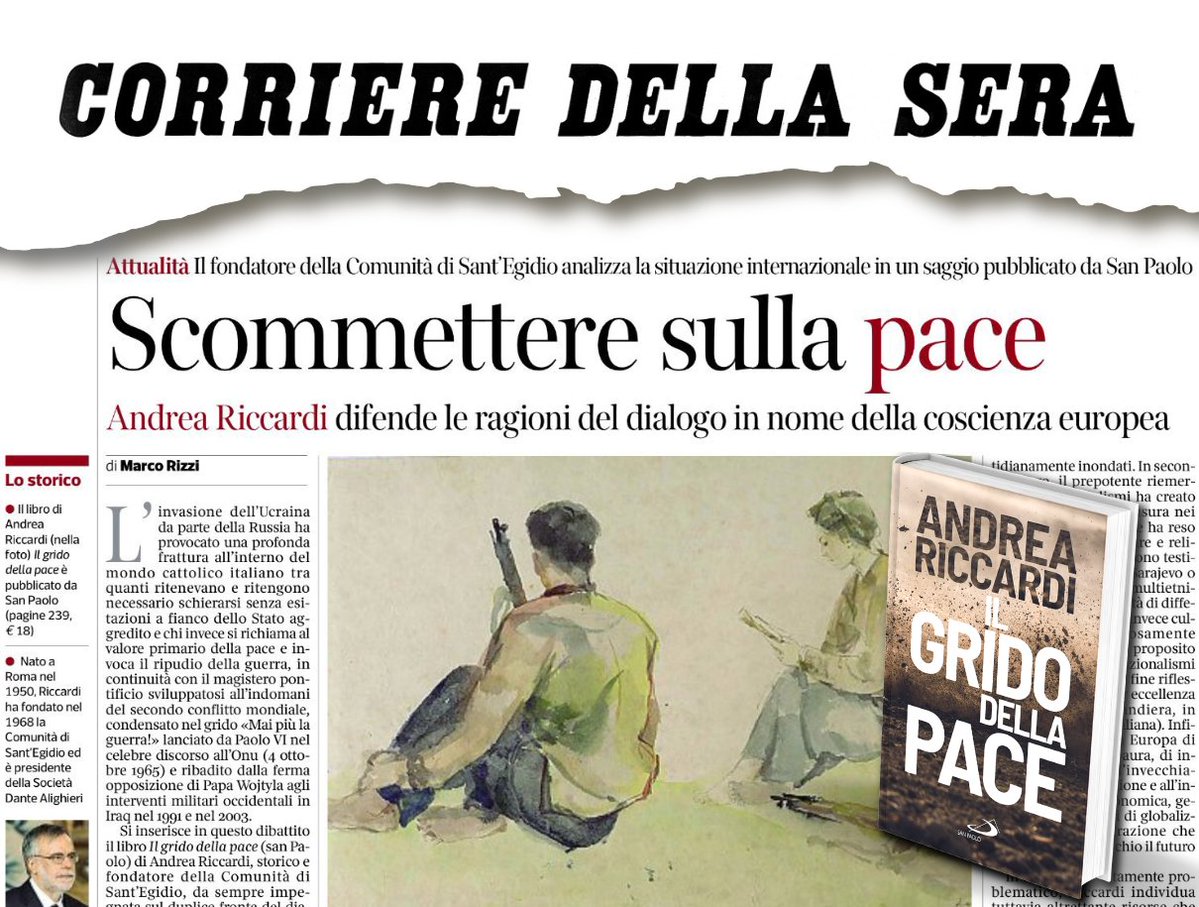 Scommettere sulla pace. Recensione del libro di Andrea Riccardi "Il grido della pace"